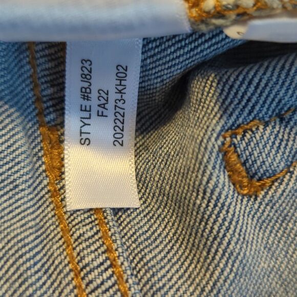 J. Crew Essential Straight Jeans Womens 27 Blue Medium Wash Raw Hem - Picture 8 of 8